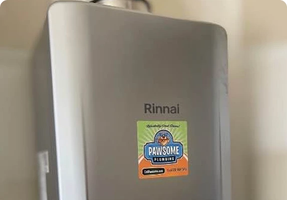 water heater is installed by pawsome plumbing